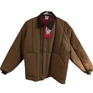 Deadstock Vintage NOS Key Imperial Tan Chore Duck Farm Trucker Work Coat XL